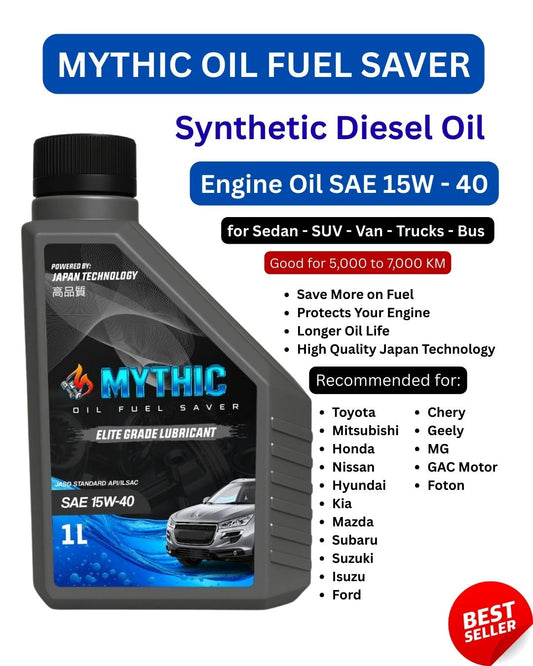 Mythic Oil 15W-40 Synthetic Diesel Oil | Heavy Duty Truck Van SUV Engine Oil